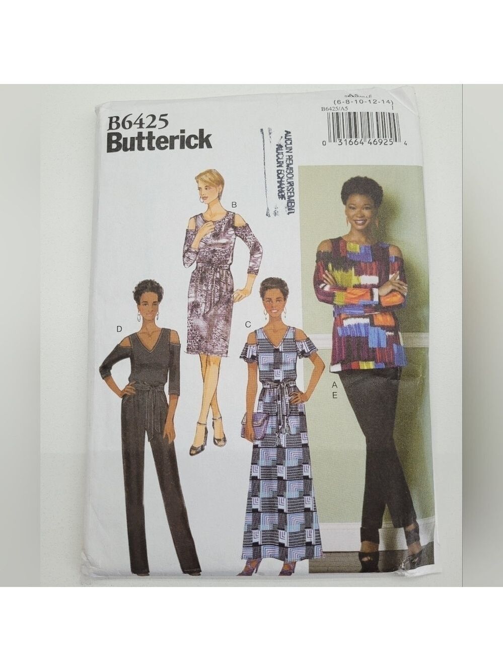 ✨4/$20✨ Butterick B6425 Dress Jumper Sewing Pattern Uncut Size 6-14